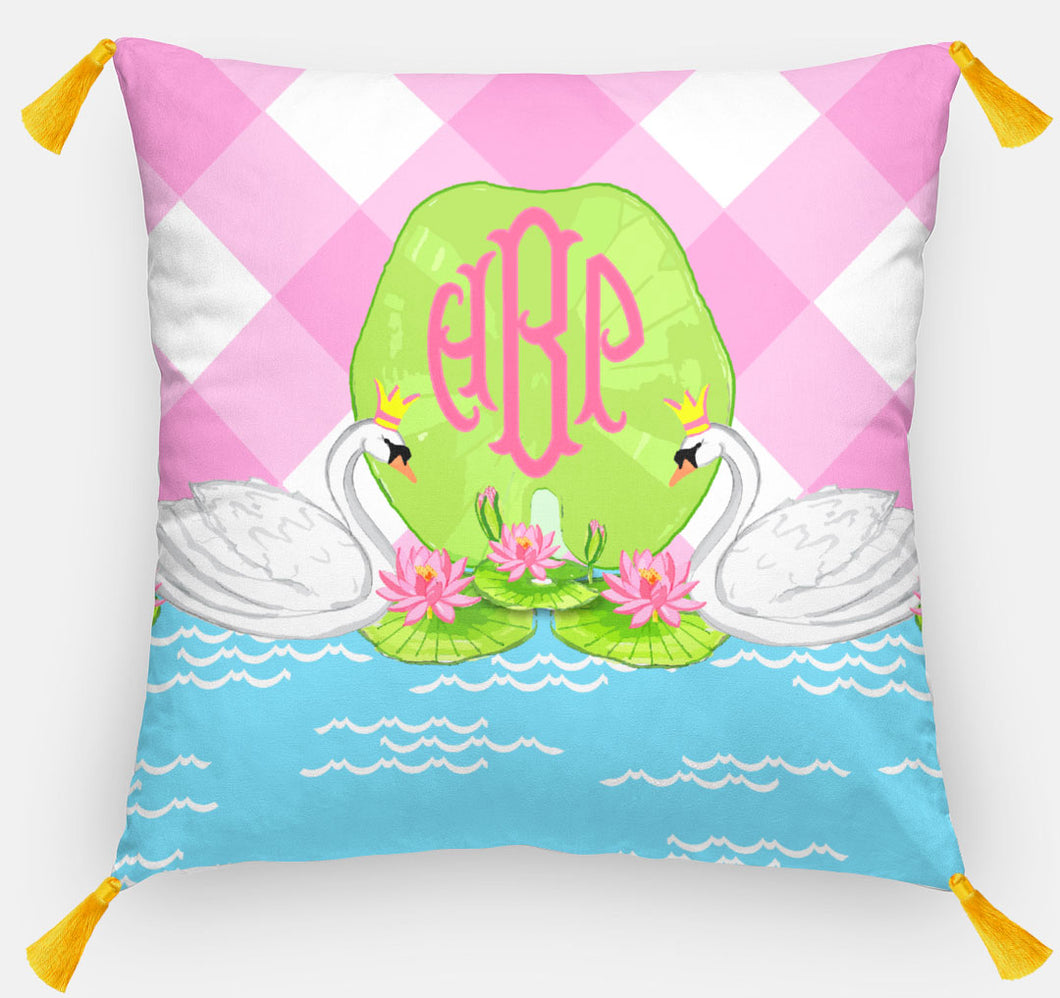 Swan Lake Personalized Pillow, 18