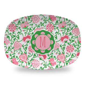Sweetheart Suzani, Pink, Personalized Melamine Platter