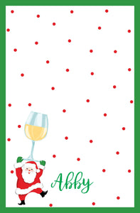 Tipsy & Bright, White Wine, Personalized Notepad, Multiple Sizes Available