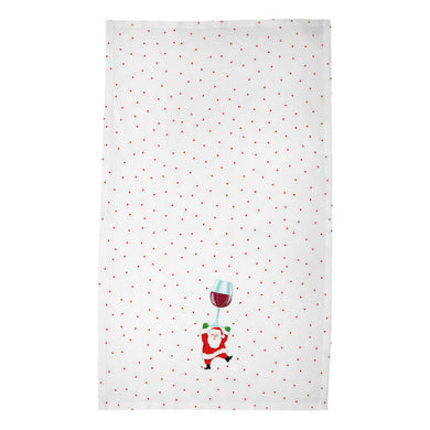 Tipsy & Bright Poly Twill Tea Towels, Set of 2, Red Wine