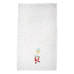 Tipsy & Bright Poly Twill Tea Towels, Set of 2, White Wine