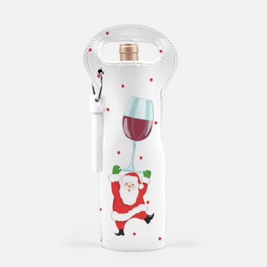 Tipsy & Bright Wine Carrier with Cork Screw, Red Wine