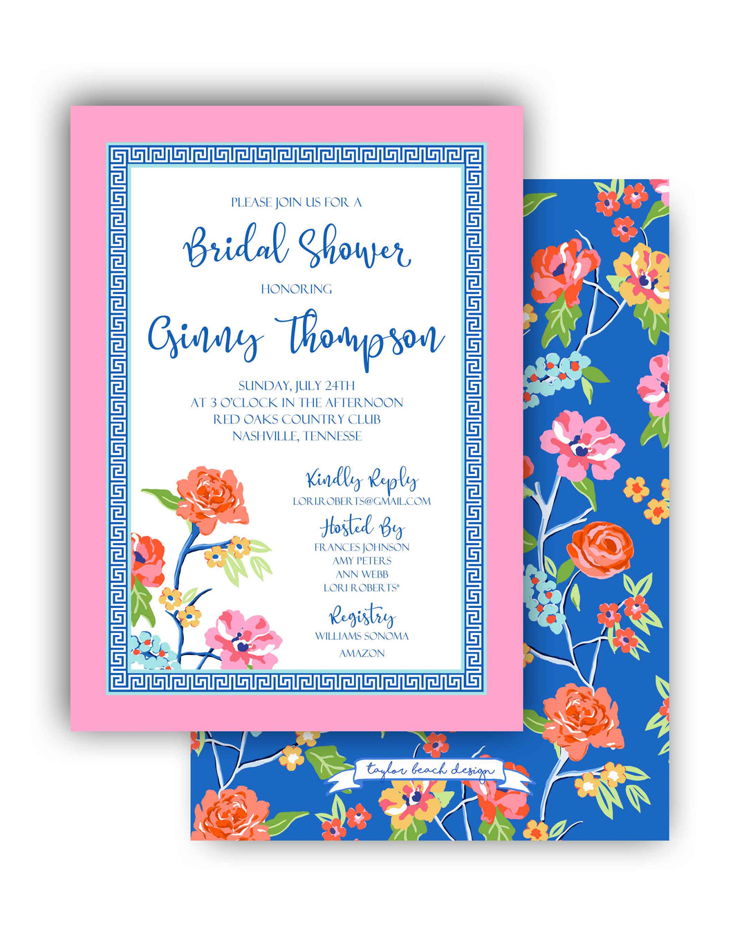 Conservatory Garden, Indigo, Invitation