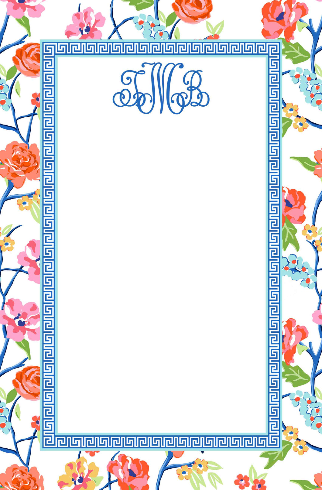 Conservatory Garden, Bone White, Personalized Notepad, Multiple Sizes Available
