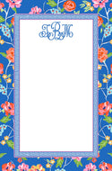 Conservatory Garden, Indigo, Personalized Notepad, Multiple Sizes Available