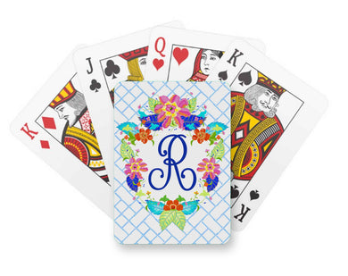 Tobacco Leaf Crest Personalized Playing Cards