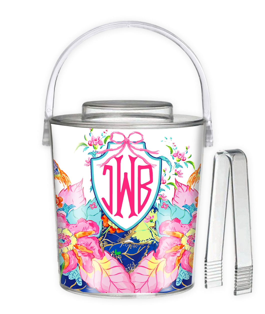 Tobacco Leaf - Inspired Personalized, 3 Qt. Acrylic Ice Bucket