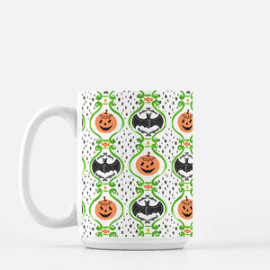 Trick or Treat Trellis Halloween Porcelain Mug