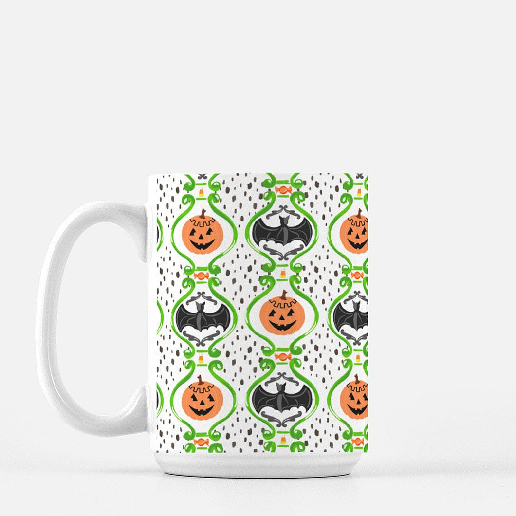 Trick or Treat Trellis Halloween Porcelain Mug