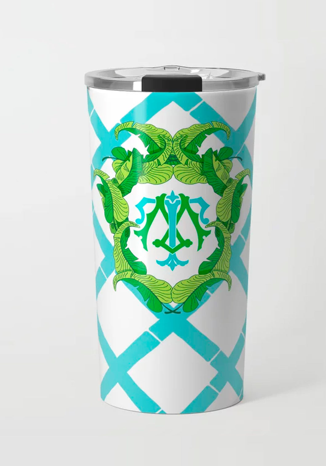 Banana Leaf Crest, Caribbean, Stainless Steel Travel Tumbler