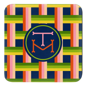 Warp & Weft Personalized Cork Backed Coasters - Set of 4