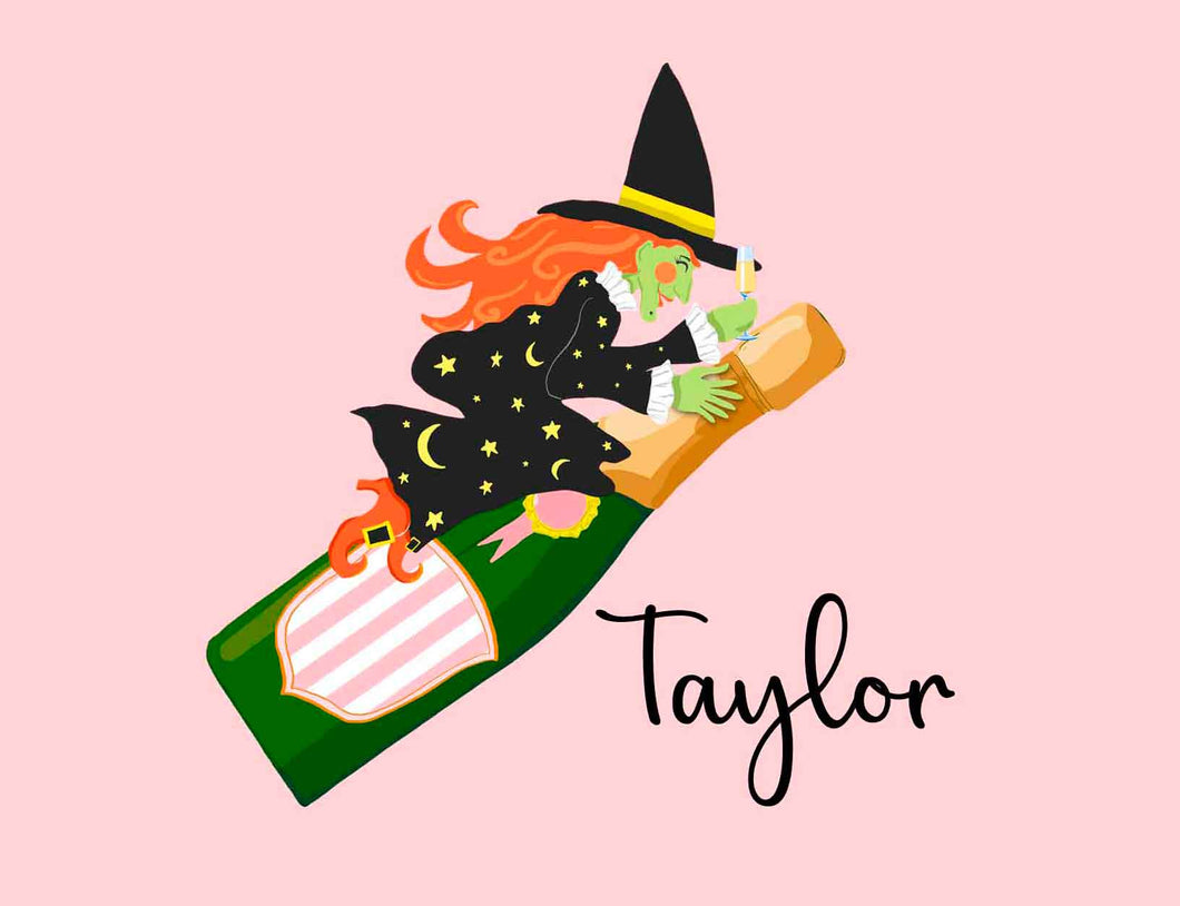 Witch's Brew Personalized Halloween Folded Note Cards