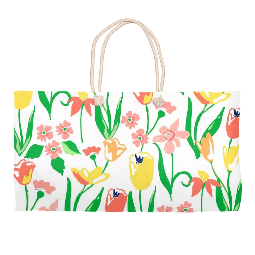 Petals Aplenty Tote Bag, Crisp Air