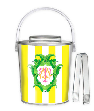 Banana Leaf Crest, Island Sunrise, 3 Qt. Acrylic Ice Bucket