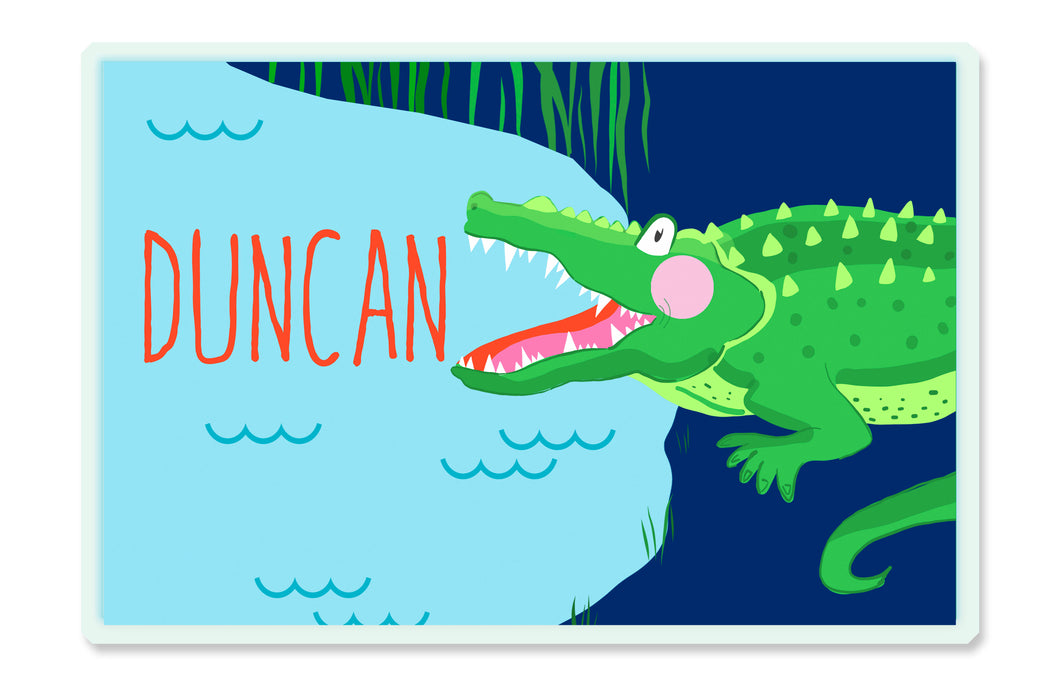 You Croc My World Alligator Children's Personalized Laminated Placemat