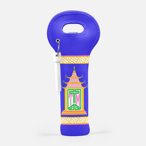 Royal Pagoda, Lapis, Wine Carrier with Cork Screw