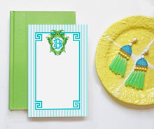 Load image into Gallery viewer, Banana Leaf Crest Personalized Notepad, Caribbean, Multiple Sizes Available