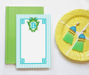 Banana Leaf Crest Personalized Notepad, Caribbean, Multiple Sizes Available