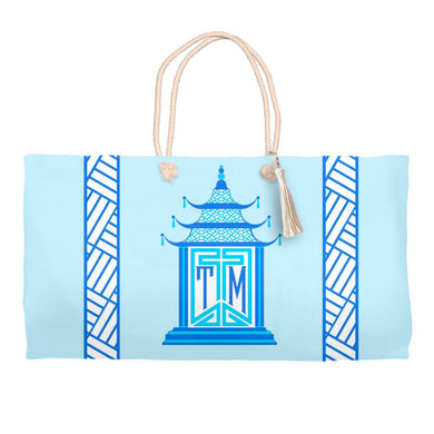 Royal Pagoda, Aquamarine, Tote Bag