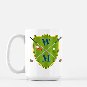 Men's Custom Golf Crest Personalized Mug