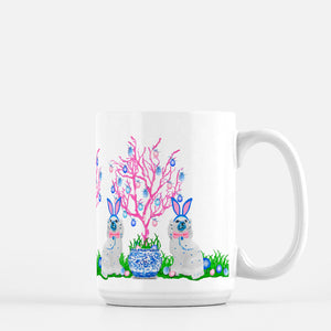Spring Staffies Easter Porcelain Mug