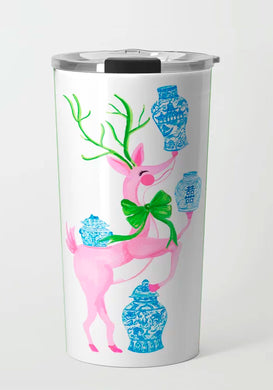 Ginger Jar Juggle, Snow, Holiday Travel Tumbler