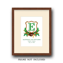 Load image into Gallery viewer, Personalized Graduation Crest for Boys Art Print