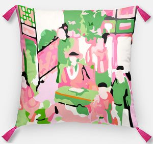 Pink Famille Rose-Inspired Pillow