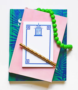 Royal Pagoda, Sapphire, Personalized Notepad Multiple Sizes Available